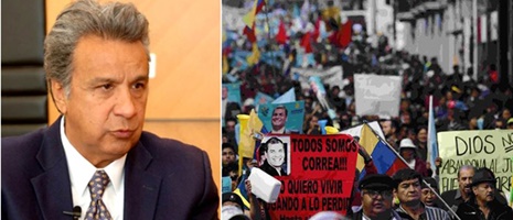 Tras una masiva marcha correísta, Lenín Moreno llama al expresidente a “dar la cara” ante la Justicia